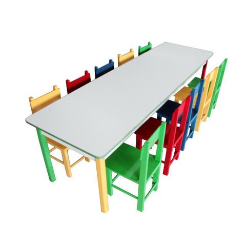 Mesa Infantil Colorida Refeitório Com 10 Cadeiras Carlu 5021 - Foto 2