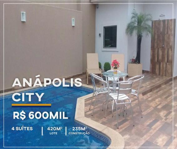 Linda casa no Anapolis City - 4 Suítes R$560Mil