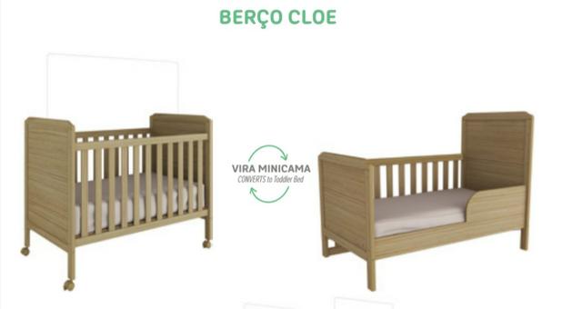 Berço padrão americano - vira mini cama - Cloe *NOVO* ShopMix Móveis - Foto 4