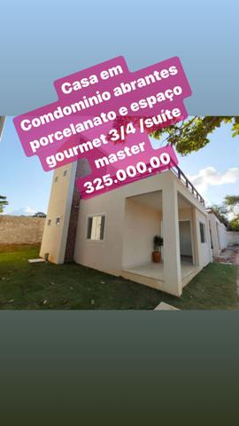 Casa 3/4 2 suítes ampla com espaço gourmet abrantes 325 mil