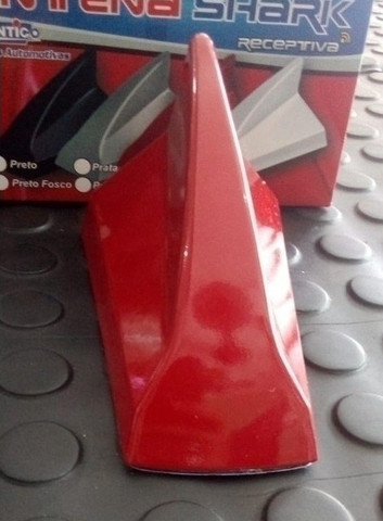 Antena Barbatana Shark Tubarão c sinal radio cores vermelho preto Fosco Prata branco muydy