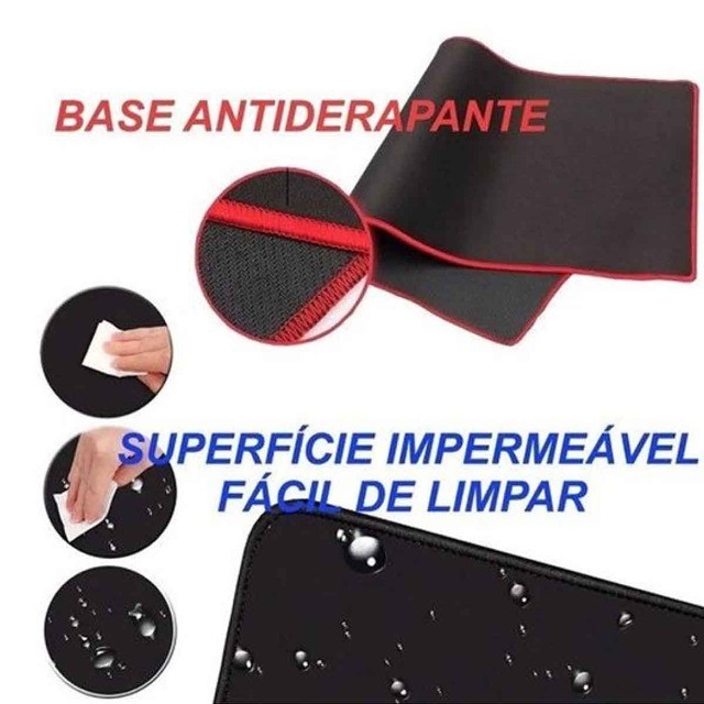 Mousepad Extra Grande Mouse e Teclado Estampado 80x30cm   - Foto 2