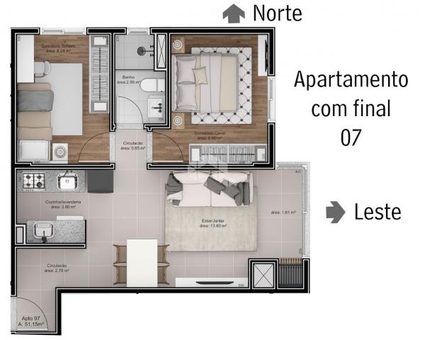 Apartamento à venda com 2 dormitórios em São roque, Bento gonçalves cod:9914245 - Foto 6