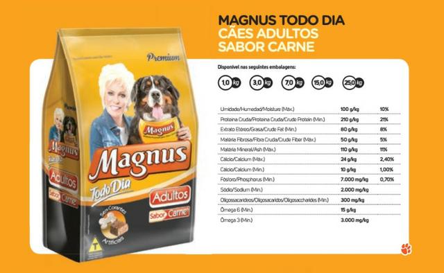 Ração Magnus Premium Carne Todo Dia 25kg Adulto