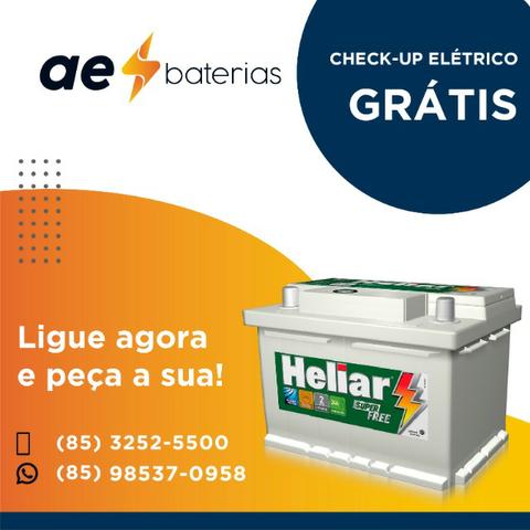 Bateria Heliar 200Ah para som, ônibus e caminhão