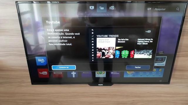 Smart Tv Philips 4K led 55 pol wifi zerada muito bom preço esta tá valendo em Poa-rs