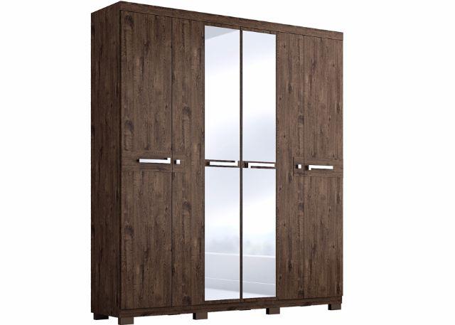 Guarda Roupa 6 Portas Larissa com Espelho 100% MDF - Entrega Grátis - Foto 3