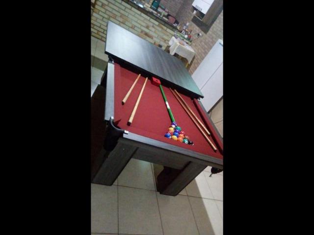 Mesa de Bilhar Cor Tabaco Tecido Bordo Redinhas Modelo CTH4787 - Foto 5
