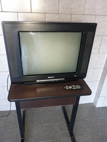 Televisor Phillips tubo 21" tela plana Stereo com controle