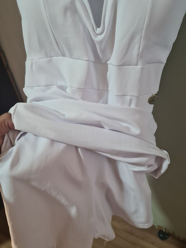 Vestido Lycra Branco Com Shorts - Foto 5