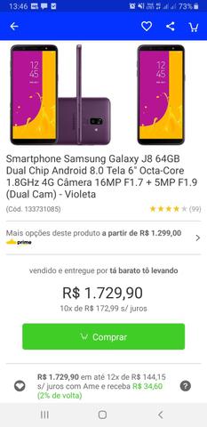 Troco J8 2018 em iPhone 6 plus