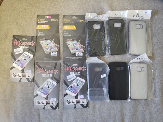 Samsung S7 - lote de capas e peliculas de vidro - Foto 2