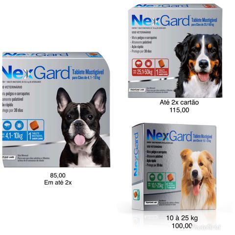 NEXGARD (pesos diversos, veja as fotos)