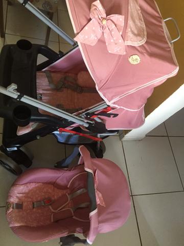 Carrinho e bebê conforto