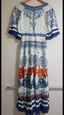 Vestido midi rendado Farm tam. P - Foto 2