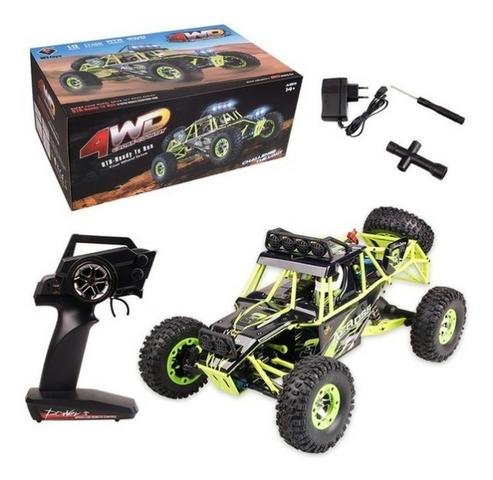 Automodelo wltoys across 12428 2.4g 1:12 4x4 rtr verde/preto