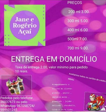 Açaí em domicílio