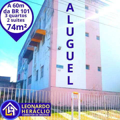 Apartamento Grande de 3 quartos a 70m da BR 101