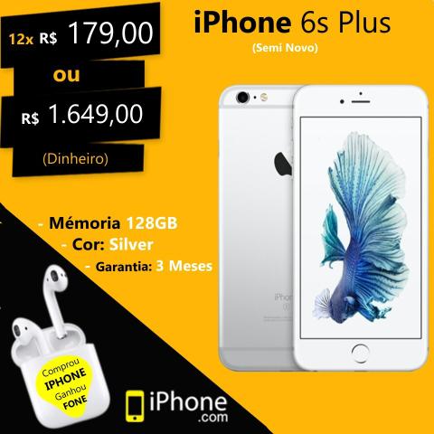 IPhone 6s Plus | Silver | Somos Loja Física * Aceitamos Troocas