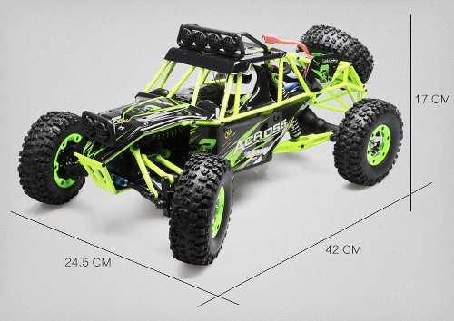 Automodelo wltoys across 12428 2.4g 1:12 4x4 rtr verde/preto - Foto 2