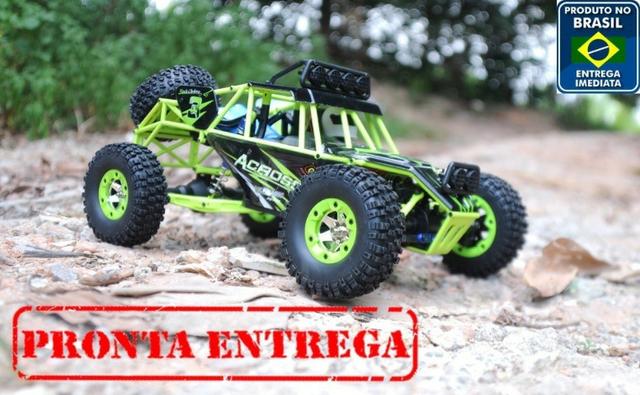 Automodelo wltoys across 12428 2.4g 1:12 4x4 rtr verde/preto - Foto 5