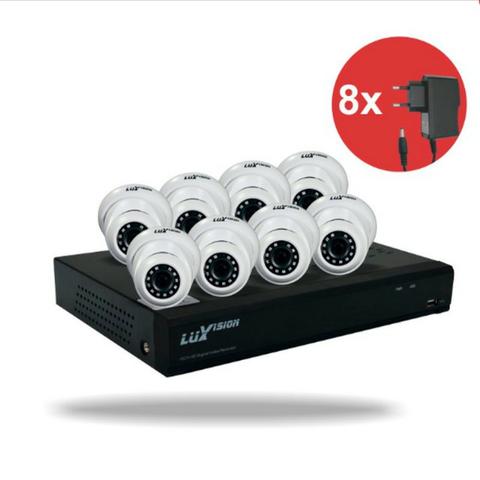 Kit Cftv DVR Ecd 1080n 8 Canais + 4 câm, bullet 720p ou 04 câm. dome 720p + 04 fonte 12v