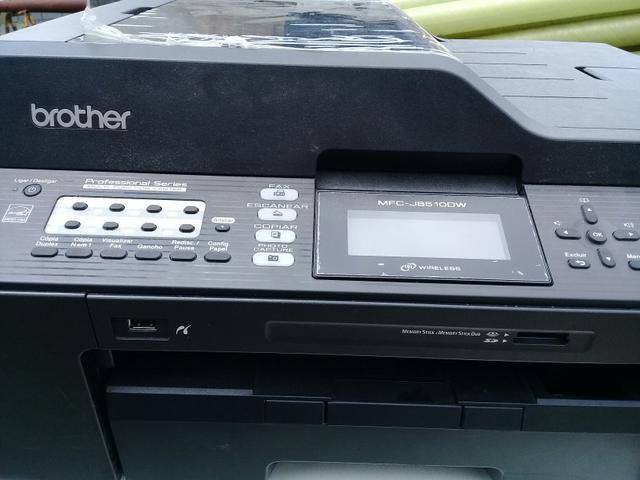 Impressora brother a3 mfj6510dw funcionando sem cartucho vendo as tres