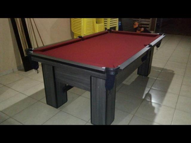 Mesa de Bilhar Cor Tabaco Tecido Bordo Redinhas Modelo CTH4787 - Foto 4