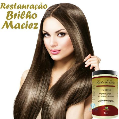 3 Máscara Hidratante nutrição total banho de verniz hábito cosméticos - Foto 4