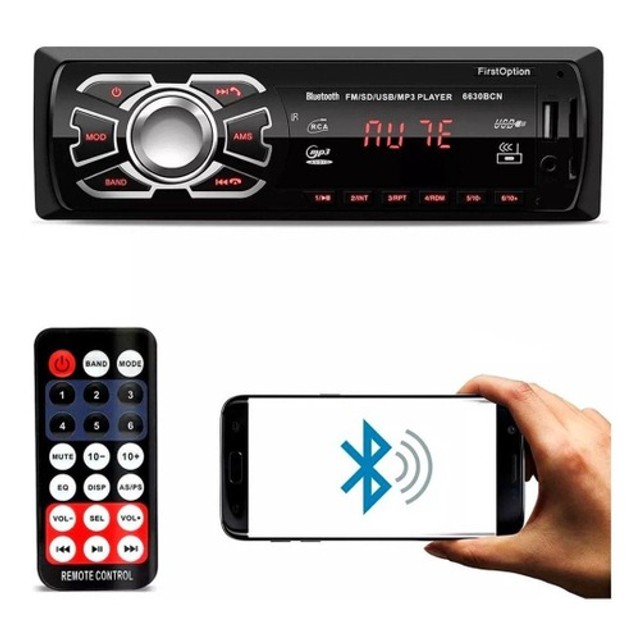 Auto Radio Mp3 automotivo  Bluetooth radio fm usb cartao de memoria aux