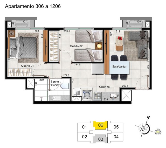 Apartamento para venda tem 68 metros quadrados com 3 quartos em Samambaia Norte - Brasília - Foto 11