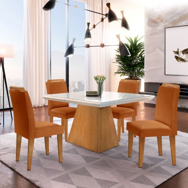 Mesa de Jantar Luna 4 cadeiras. Pronta Entrega. - Foto 3