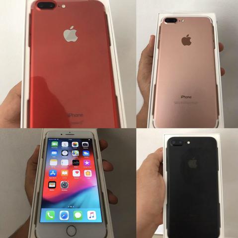 IPhone 7 Plus 128gb Nas cores Rosé, Red e Preto, Aparelhos em Estado de Zero Na caixa