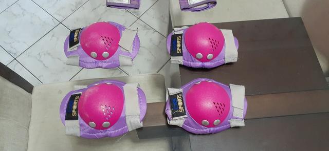 Kit Bike Infantil Rosa - Capacete + Cotoveleira + Joelheira + Munhequeira - Foto 4