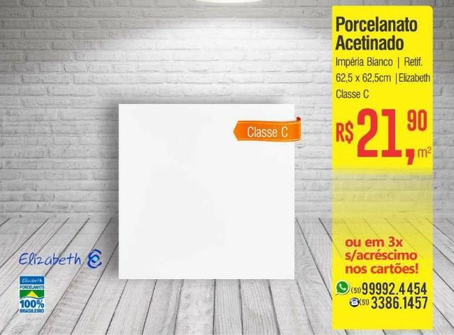 Porcelanato Imperia Bianco Esmaltado - Classe C - Retificado - Elizabeth