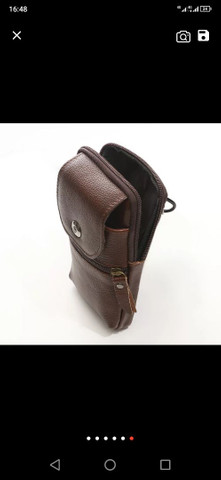 Bolsa de coura porta celular e etc - Foto 2
