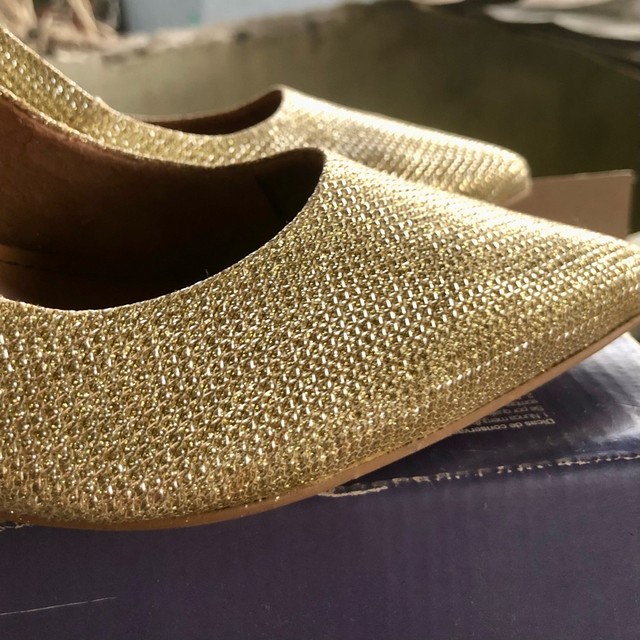 Sapato scarpin Santa Lolla dourado - Foto 3