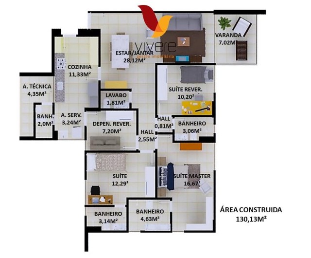 Apartamento para Venda em Teresina, Fátima, 4 dormitórios, 3 suítes, 4 banheiros, 2 vagas - Foto 2