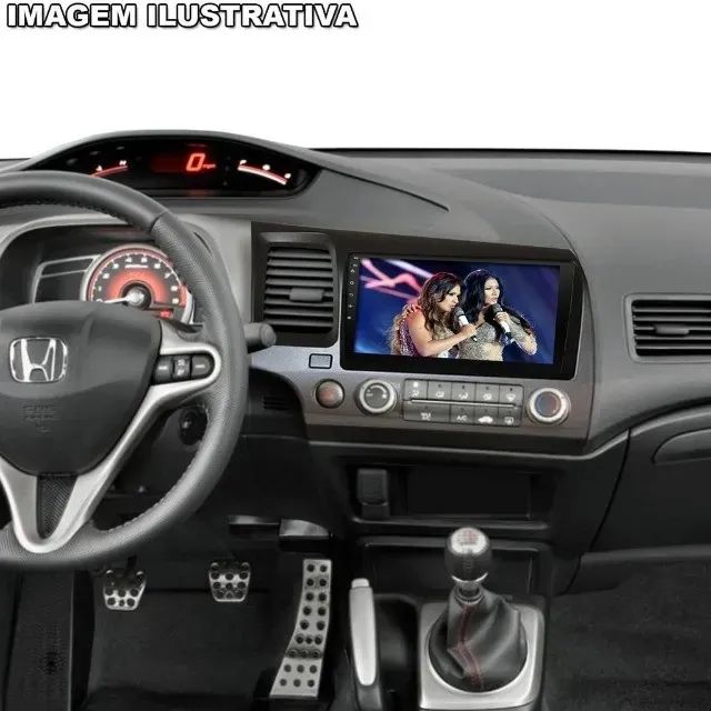 5676 - Central Multimidia Mp5 9 Polegadas + Moldura New Civic 2007 a 2011