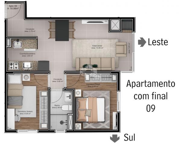 Apartamento à venda com 2 dormitórios em São roque, Bento gonçalves cod:9914244 - Foto 8