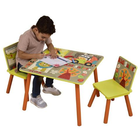 Conjunto Infantil de Madeira Safari