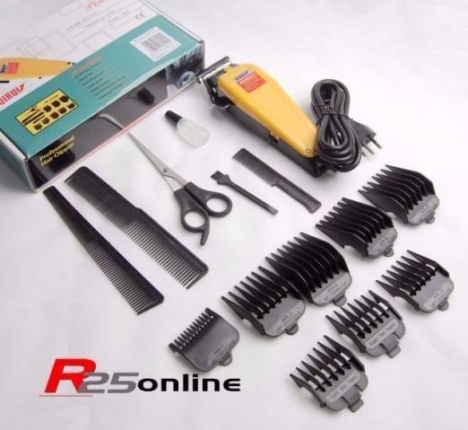 Maquina De Cortar Cabelo Qirui Profissional 15 Pe?as 110v