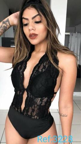 KIT ATACADO DE BODY DE RENDA TULE COM 10 unidades