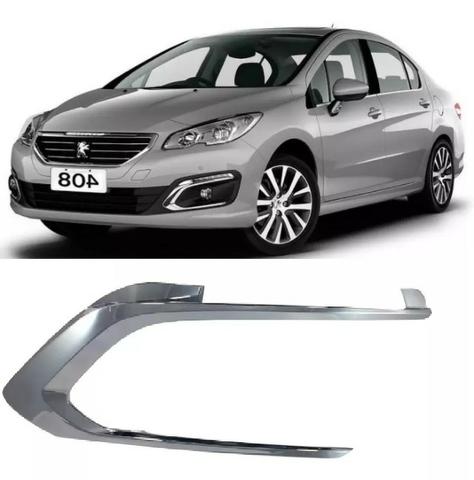 Friso Moldura Cromado Milha Peugeot 408 2017 18 2019 Esquerdo