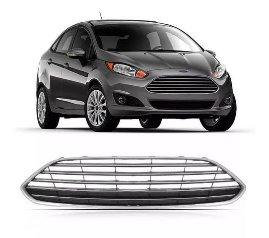 Grade Radiador Com Friso Cromado Fiesta 2013 2014 2015 2016