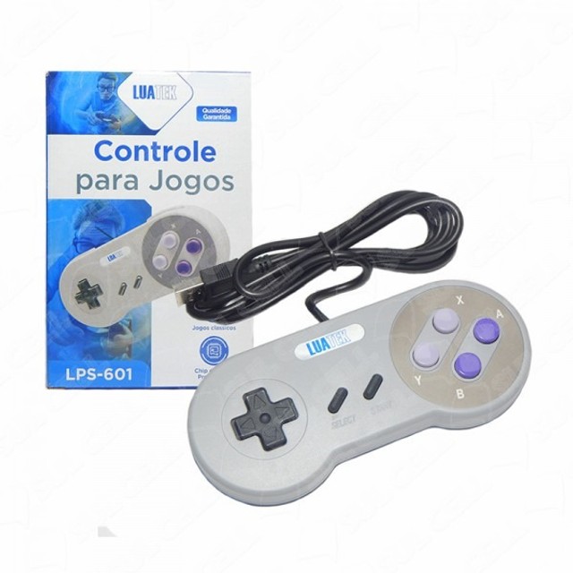 Mini Super Nintendo Retro + de 20 mil jogos com 2 Controles USB