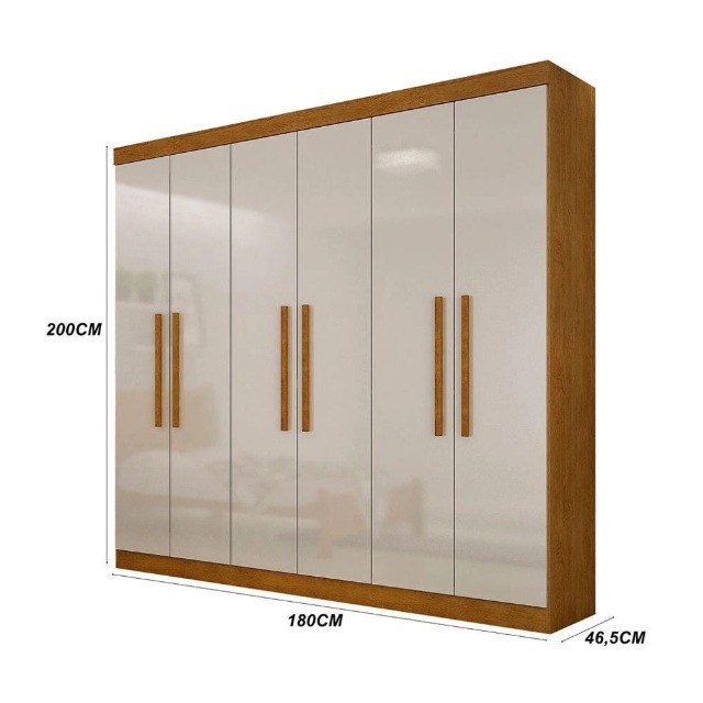 Guarda Roupa Casal 6 Portas Espanha - Fazemos entrega - Novo - Foto 2