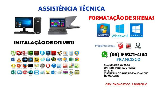 Assistencia tec. em computadores e notebooks