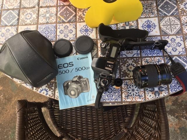 Camera Canon Eos500 Com Lente 28-80 Mm Analogica - Foto 3