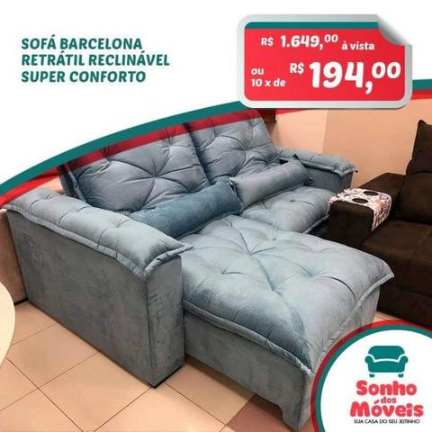 Sofá Barcelona Retrátil e Reclinável ? 2,30m Garanta agora mesmo o seu 964670161